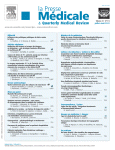 LA PRESSE MEDICALE, vol. 41 n°7-8 - Juillet 2012