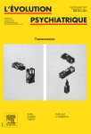 L'évolution psychiatrique, vol. 85 n°1 - Mars 2020