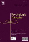 PSYCHOLOGIE FRANÇAISE, Vol. 55 n°4 - Décembre 2010 - Psychologie des conduites addictives : regards croisés