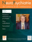 NEUROPSYCHIATRIE DE L'ENFANCE ET DE L'ADOLESCENCE, Vol 68 n° 5 - Août 2020