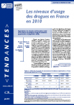 Les niveaux d'usage des drogues en France en 2010