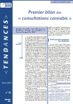Tendances, N°50 - Septembre 2006 - Premier bilan des « consultations cannabis »