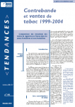 Contrebande et ventes de tabac 1999-2004 - Comparaison des évolutions des ventes de cigarettes en France dans les zones frontalières et non frontalières