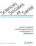 Sciences sociales et santé, Vol 41 - 2023/2