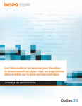 Les interventions et mesures pour favoriser le renoncement au tabac chez les populations défavorisées sur le plan socioéconomique